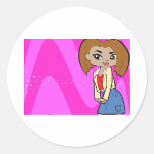 Adesivo Redondo Leo Stickers