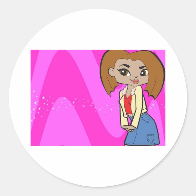 Adesivo Redondo Leo Stickers (Frente)