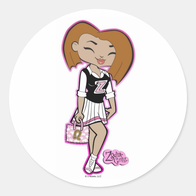 Adesivo Redondo Leo Stickers (Frente)