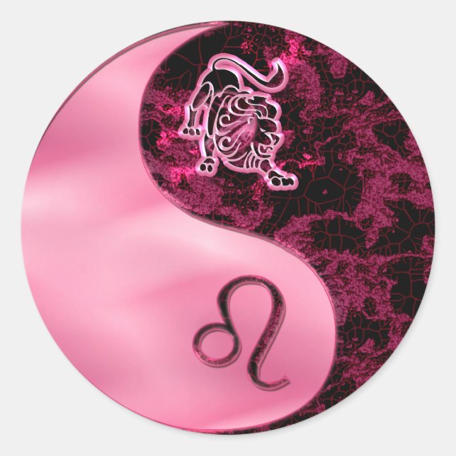 Adesivo Redondo Leo Yin Yang (Frente)