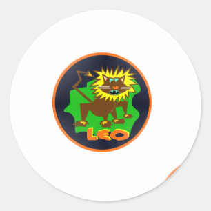 Adesivo Redondo leo zodiac