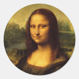 Adesivo Redondo Leonardo Da Vinci Mona Lisa