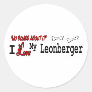 Adesivo Redondo Leonberger (I Love) Sticker