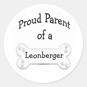 Adesivo Redondo Leonberger Proud Parente Sticker