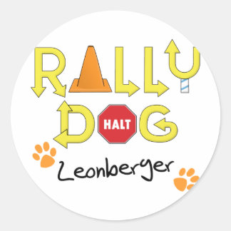 Adesivo Redondo Leonberger Rally Dog