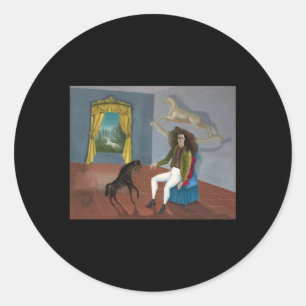 Adesivo Redondo Leonora Carrington Autoretrato Famoso Surrealista