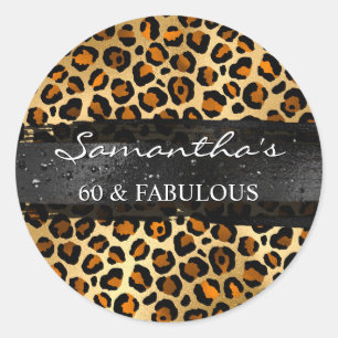 Adesivo Redondo Leopardo de Cobre e Folha de Ouro 60 & Fabuloso