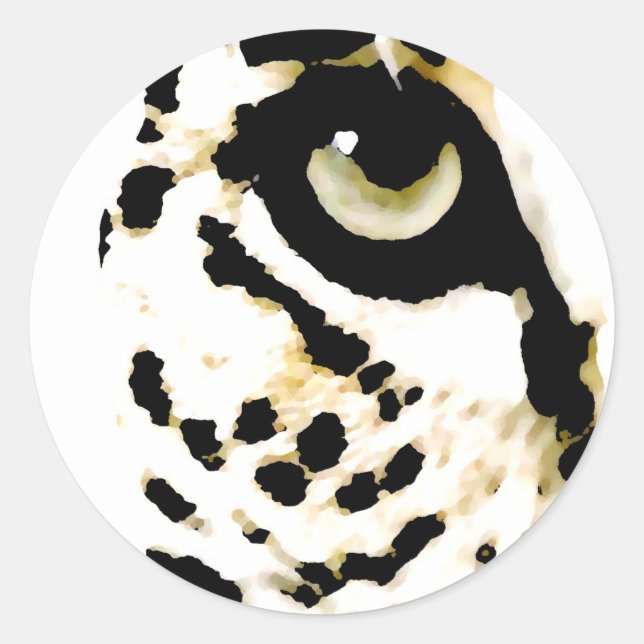 Adesivo Redondo Leopardo Eye (Frente)