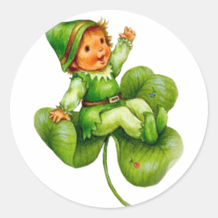 Adesivo Redondo Leprechaun feliz
