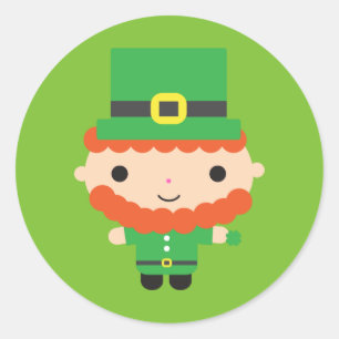 Adesivo Redondo Leprechaun Stickers