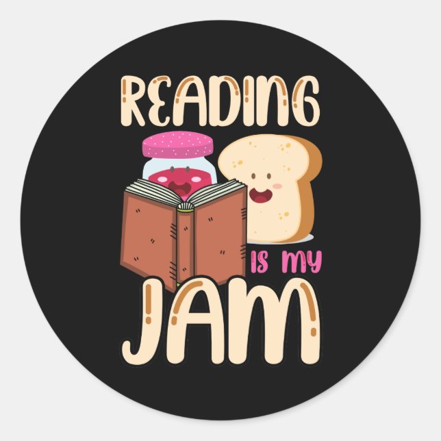 Adesivo Redondo Ler é meu empecilho, eu adoro ler o presente dos l (Frente)