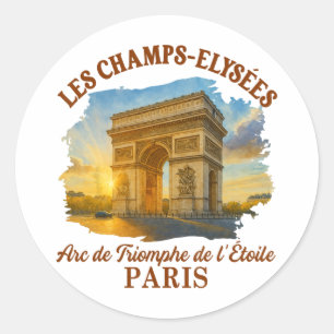 Adesivo Redondo Les Champs-elysées Paris Viagem me encontra em Par