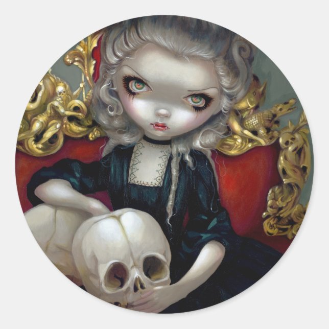 Adesivo Redondo "Les Vampires: Les Crânes" Sticker (Frente)