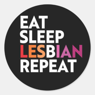 Adesivo Redondo LESBIAN REPEAT T Shirt