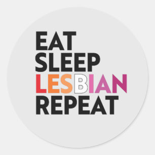 Adesivo Redondo LESBIAN REPEAT T Shirt