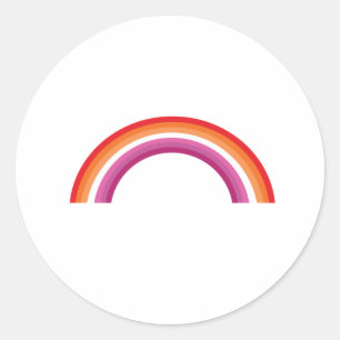 Adesivo Redondo Lésbica Rainbow Sunset