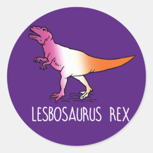 Adesivo Redondo LESBOSAURUS REX T Shirt