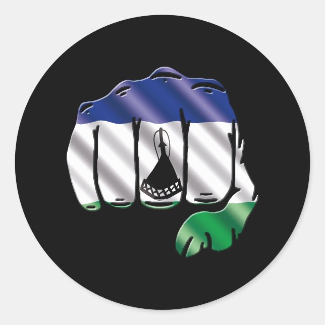 Adesivo Redondo lesotho (Frente)