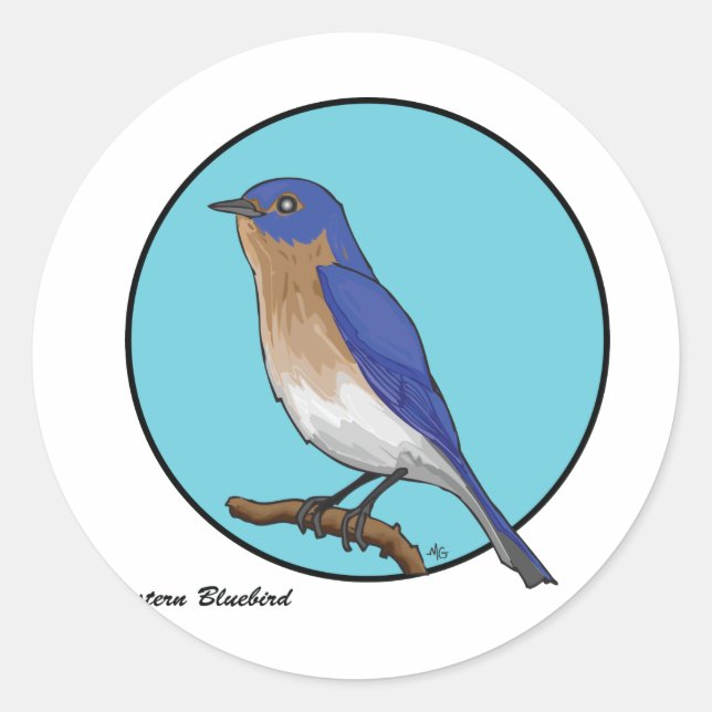 ADESIVO REDONDO LESTE BLUEBIRD (Frente)