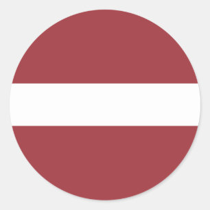 Adesivo Redondo Letão (Letão) Bandeira