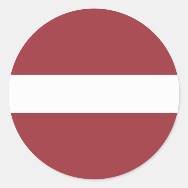 Adesivo Redondo Letão (Letão) Bandeira (Frente)