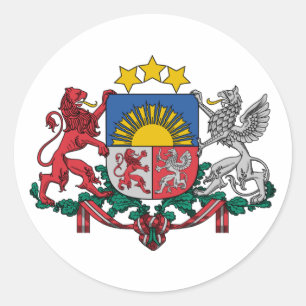 Adesivo Redondo Letónia, Letónia