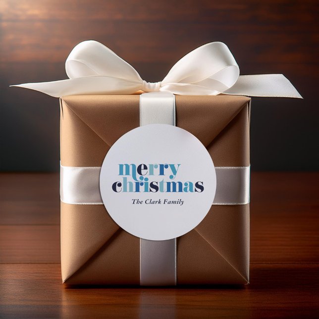 Adesivo Redondo Letra a negrito "Feliz Natal" (Criador carregado)