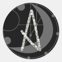 Letra A Rune Runograma Monograma Geométrico Lua Pr