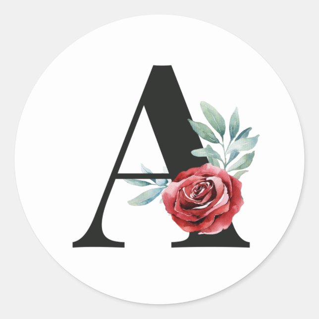 Adesivo Redondo Letra adesiva A das iniciais dos feriados (Frente)