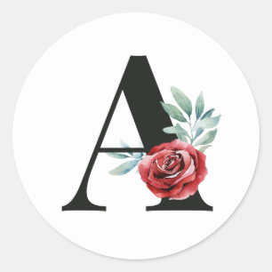 Adesivo Redondo Letra adesiva A das iniciais dos feriados
