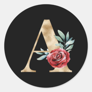Adesivo Redondo Letra adesiva A das iniciais dos feriados