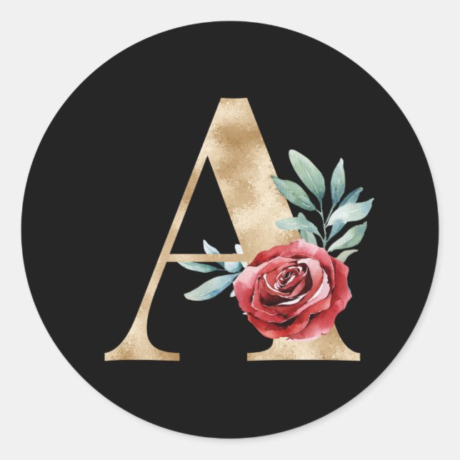 Adesivo Redondo Letra adesiva A das iniciais dos feriados (Frente)