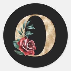 Adesivo Redondo Letra adesiva das iniciais de inverno O