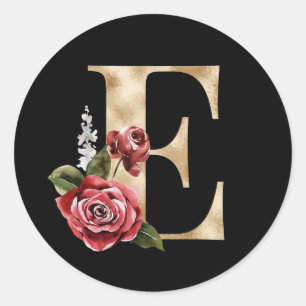 Adesivo Redondo Letra adesiva E das iniciais dos feriados