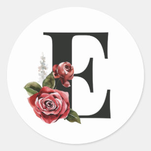 Adesivo Redondo Letra adesiva E das iniciais dos feriados