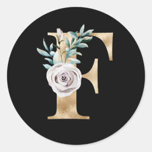 Adesivo Redondo Letra adesiva F das iniciais dos feriados de inver