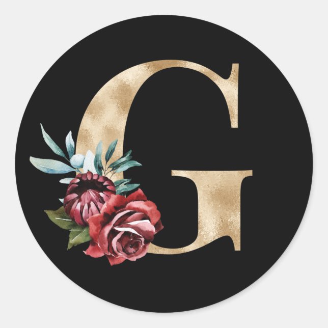 Adesivo Redondo Letra adesiva G das iniciais dos feriados de inver (Frente)