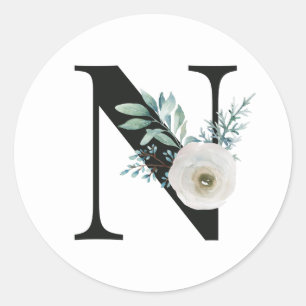 Adesivo Redondo Letra adesiva N das iniciais dos feriados de inver