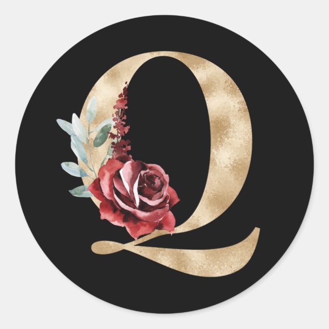 Adesivo Redondo Letra adesiva Q das iniciais dos feriados de inver (Frente)