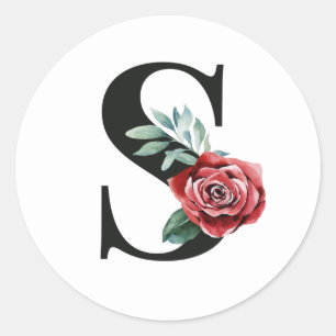 Adesivo Redondo Letra adesiva S das iniciais dos feriados