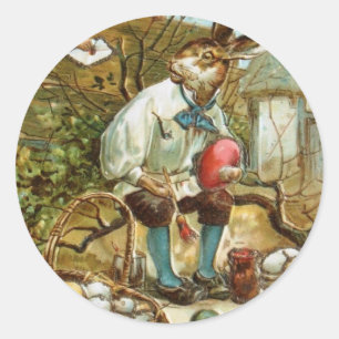 Adesivo Redondo Letra ao coelhinho da Páscoa