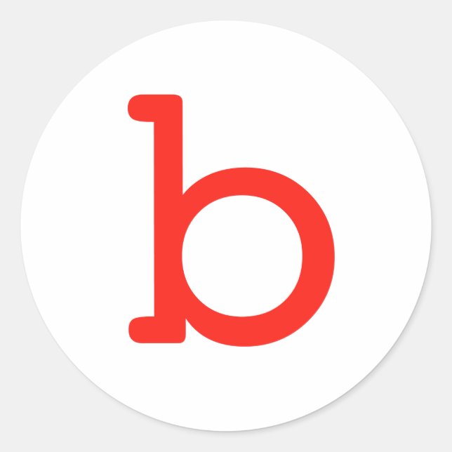 Adesivo Redondo Letra B (Frente)