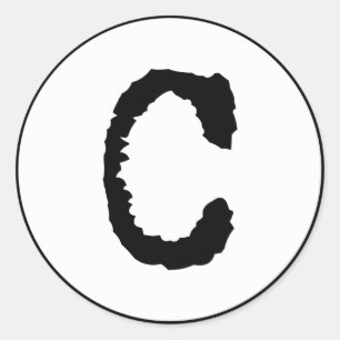 Adesivo Redondo Letra C