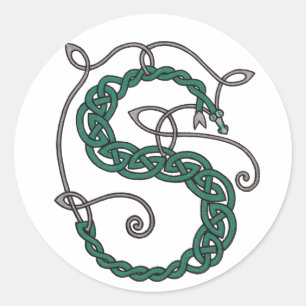 Adesivo Redondo Letra Celular S Stickers