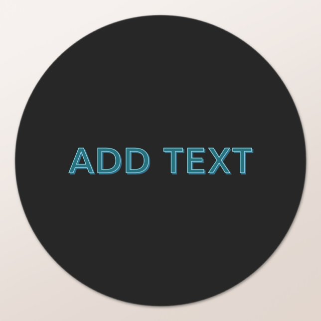 Adesivo Redondo Letra com destaque editável com sombra suspensa (Criador carregado)