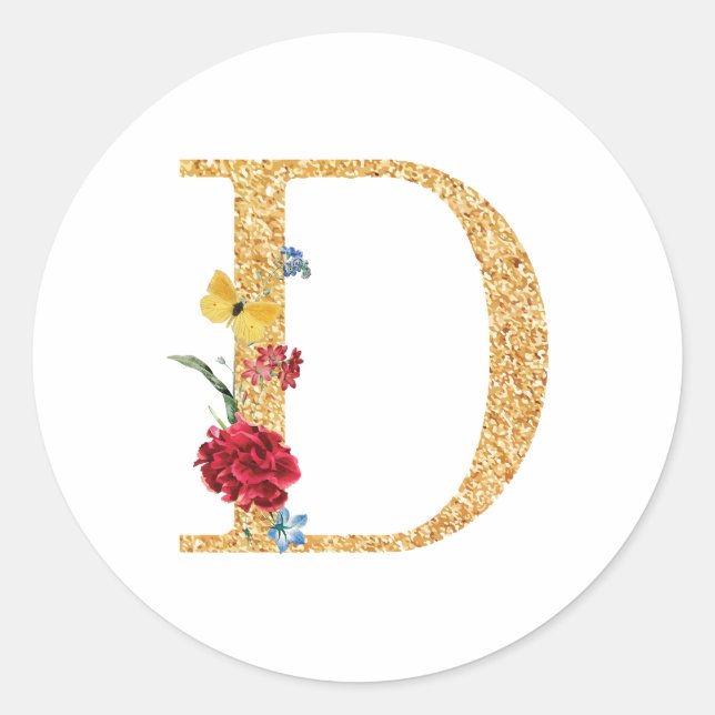 Adesivo Redondo Letra d (Frente)