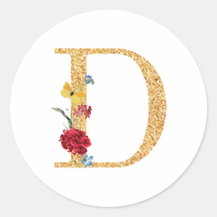 Adesivo Redondo Letra d