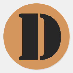 Adesivo Redondo Letra D cujo lápis é alfabeto por Janz Peru, Doura