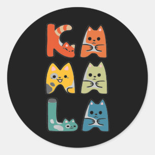 Adesivo Redondo Letra de Gato Cortado Positiva