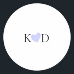 Adesivo Redondo letra do nome do casal de pastel aquarela coração<br><div class="desc">design</div>